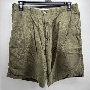Daniel Cremieux 100% Linen Shorts Men’s 36W Off Green Flat Front READ